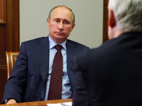 Vladimir Putin's working meeting with Andrey Belousov