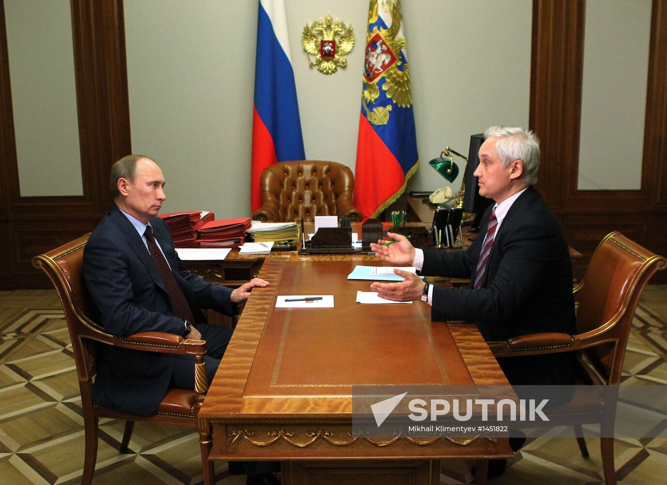 Vladimir Putin's working meeting with Andrey Belousov