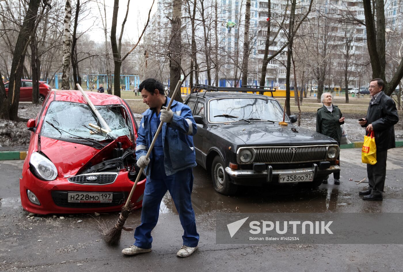 Consequences of fire in the north-east of Moscow
