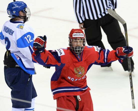 Hockey U18 Juniors World Championships. Finland vs. Russia