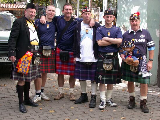 Scottish football fans in Tbilisi