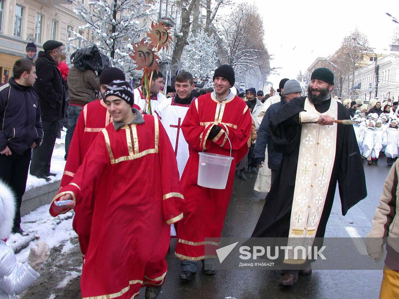 Christmas procession in Tbilisi
