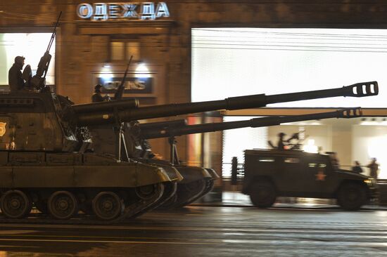 Victory Day parade rehearsal on Red Square