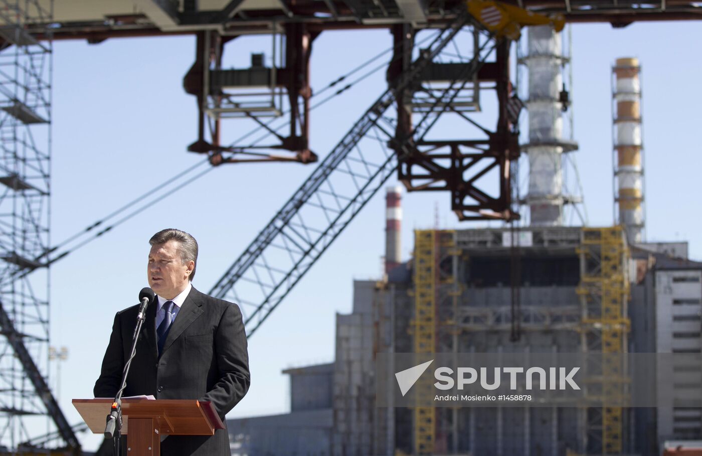 Ukraine's President Viktor Yanukovych visits Chernobyl Plant