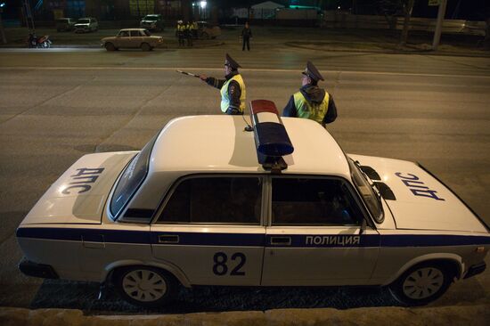 Traffic police holds raid on drunk drivers in Novosibirsk