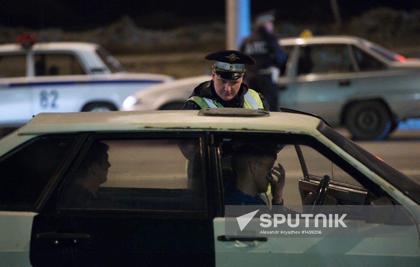 Traffic police holds raid on drunk drivers in Novosibirsk