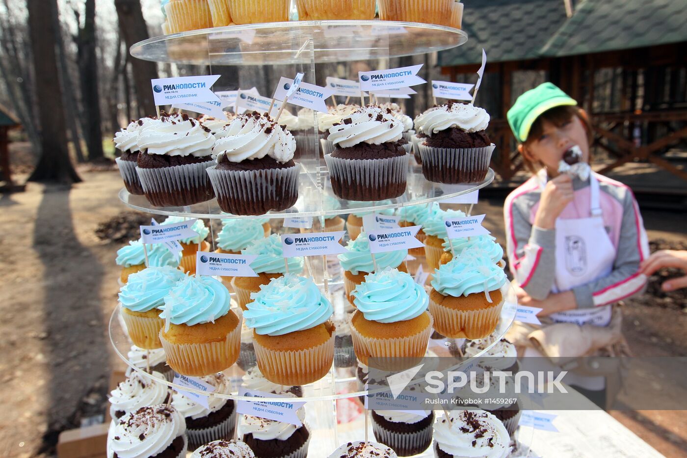 Media subbotnik in Moscow's Neskuchny Garden