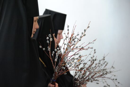 Russian Orthodox Christians Celebrate Palm Sunday