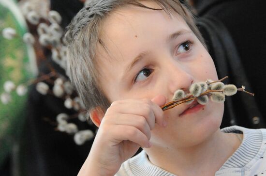Russian Orthodox Christians Celebrate Palm Sunday