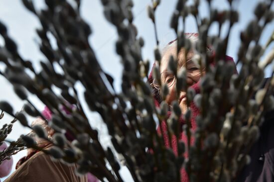 Russian Orthodox Christians Celebrate Palm Sunday