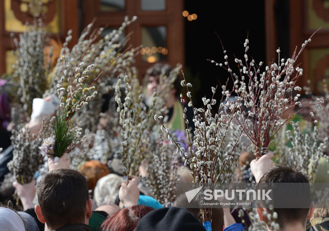 Russian Orthodox Christians Celebrate Palm Sunday