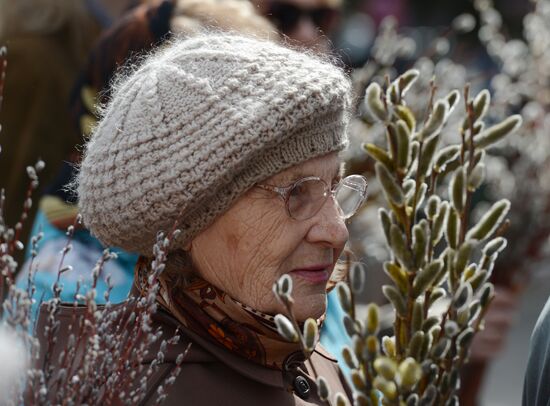 Russian Orthodox Christians Celebrate Palm Sunday