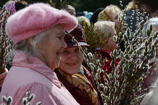 Russian Orthodox Christians Celebrate Palm Sunday