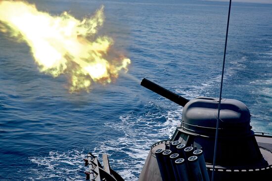 Pacific Fleet holds training exercise for missile boats