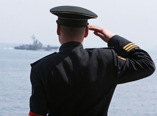 Pacific Fleet holds training exercise for missile boats