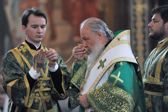 Patriarchal liturgy on Day of Jesus' Entry into Jerusalem