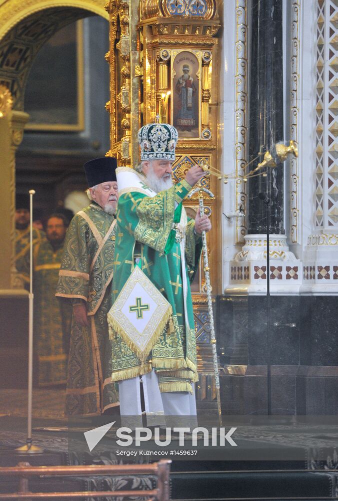 Patriarchal liturgy on Day of Jesus' Entry into Jerusalem