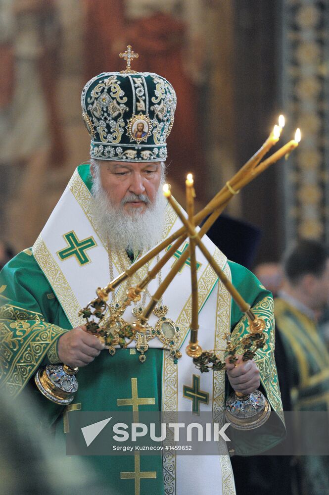 Patriarchal liturgy on Day of Jesus' Entry into Jerusalem