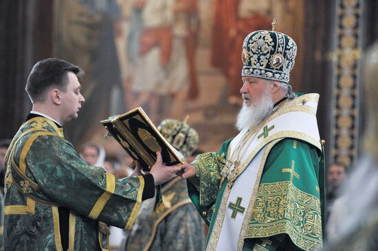 Patriarchal liturgy on Day of Jesus' Entry into Jerusalem