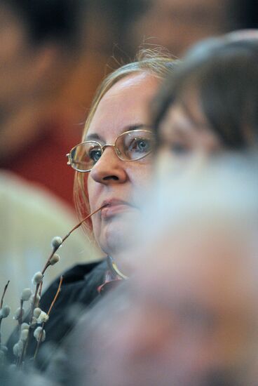 Patriarchal liturgy on Day of Jesus' Entry into Jerusalem