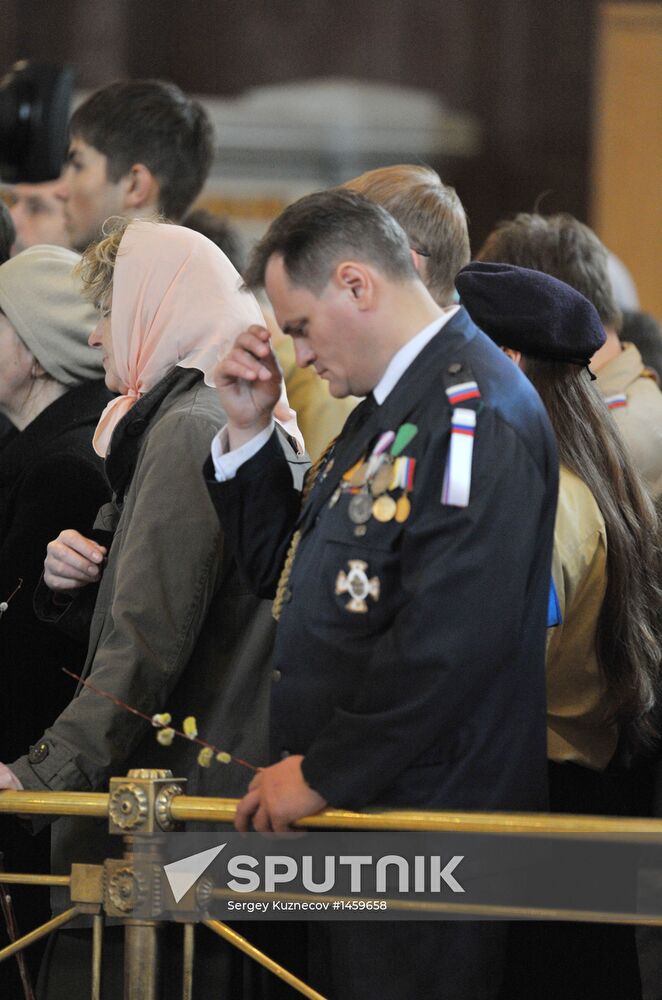 Patriarchal liturgy on Day of Jesus' Entry into Jerusalem