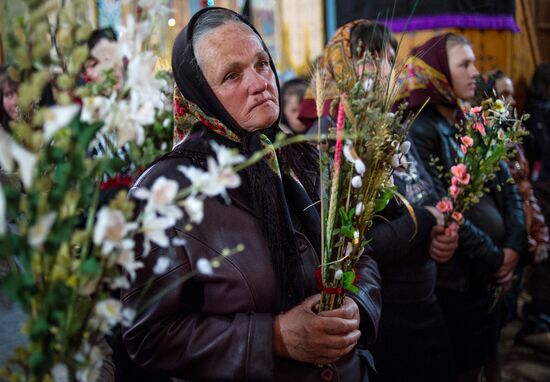 Russian Orthodox Christians Celebrate Palm Sunday