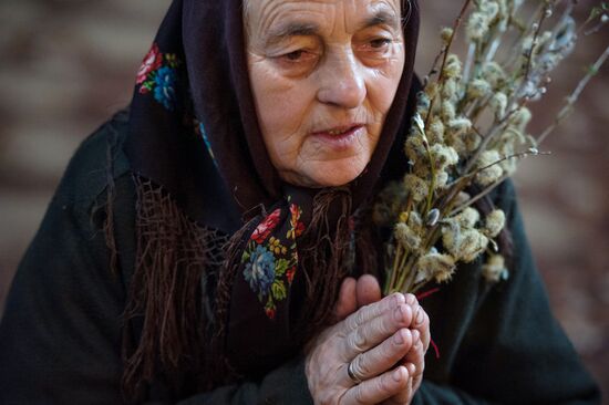 Russian Orthodox Christians Celebrate Palm Sunday