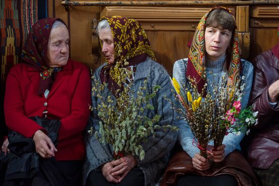 Russian Orthodox Christians Celebrate Palm Sunday