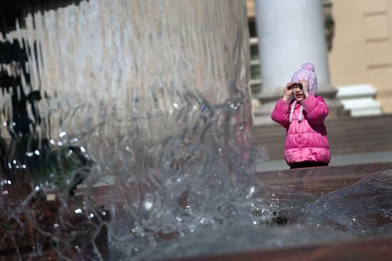 Fountain season gets underway in Moscow