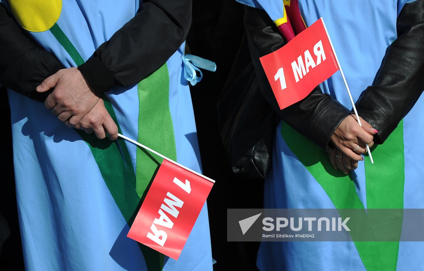 Trade union federation's rally in Moscow