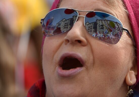 Trade union federation's rally in Moscow