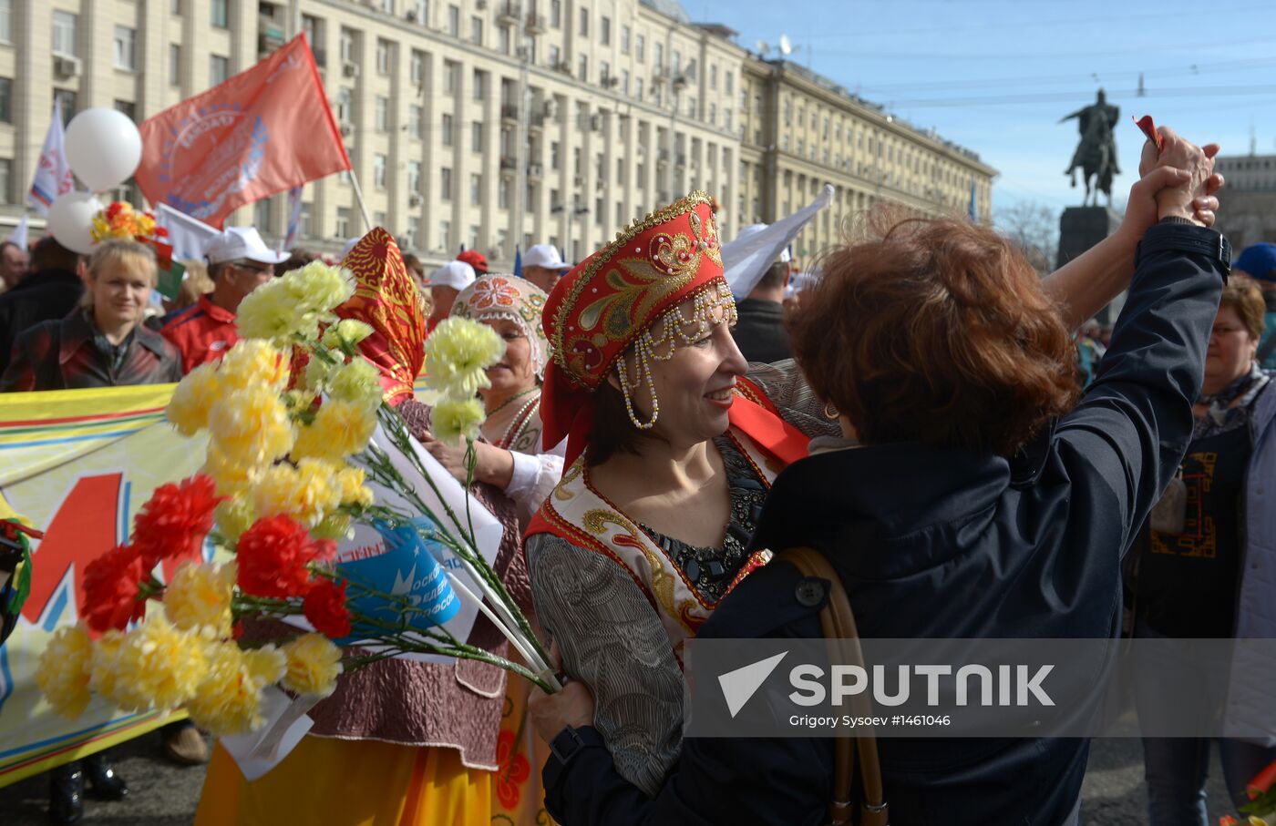 Trade union federation's rally in Moscow