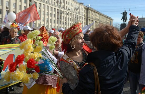 Trade union federation's rally in Moscow