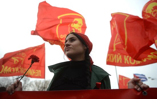Communist Party's rally in Moscow