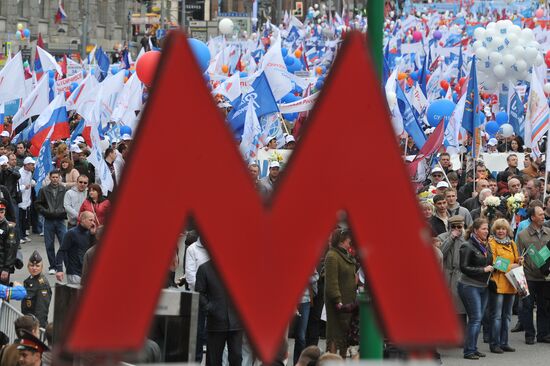 Trade union federation's rally in Moscow