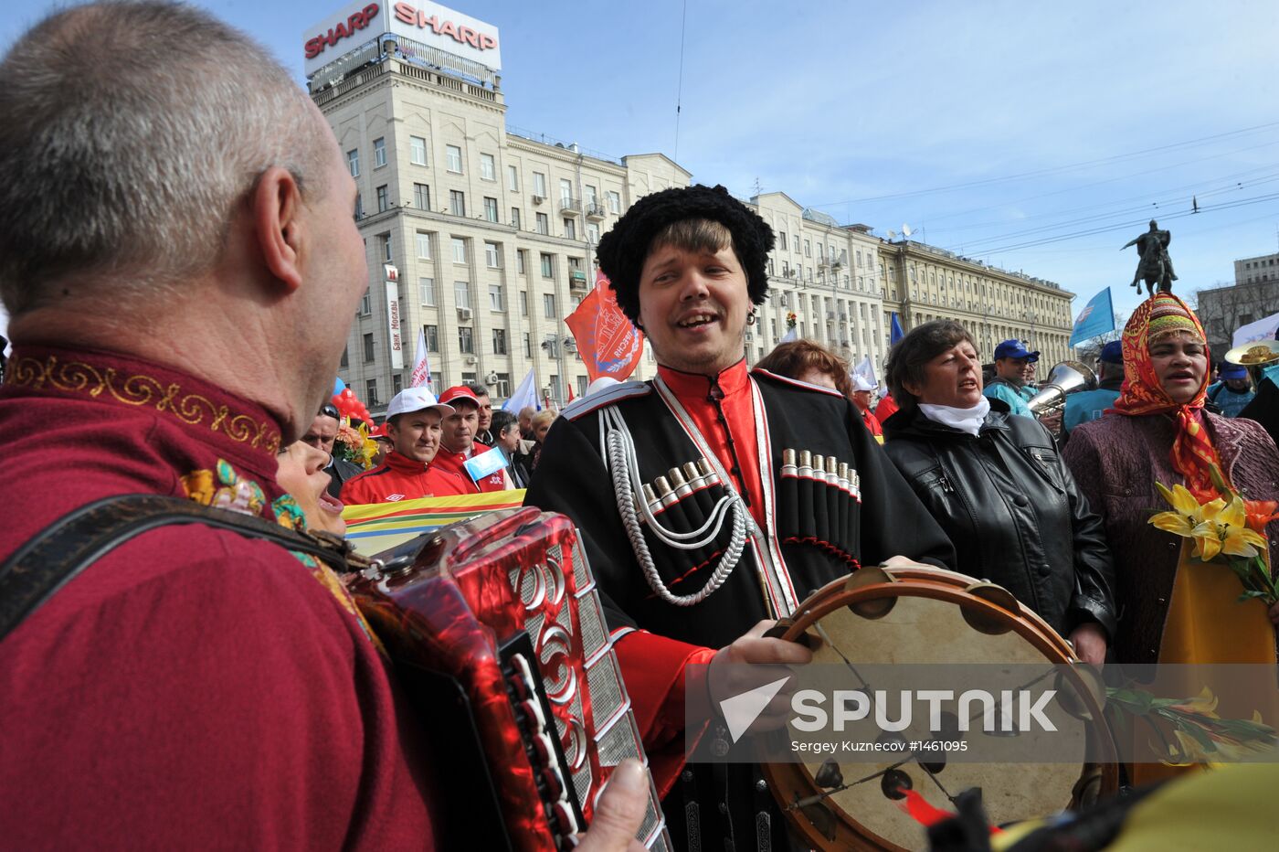 Trade union federation's rally in Moscow
