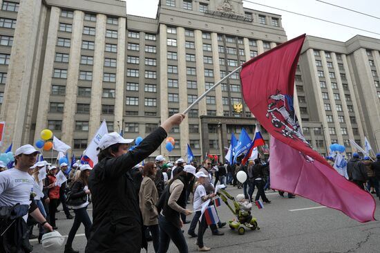 Trade union federation's rally in Moscow