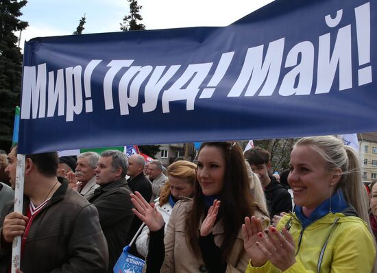 May Day demonstration in Kaliningrad