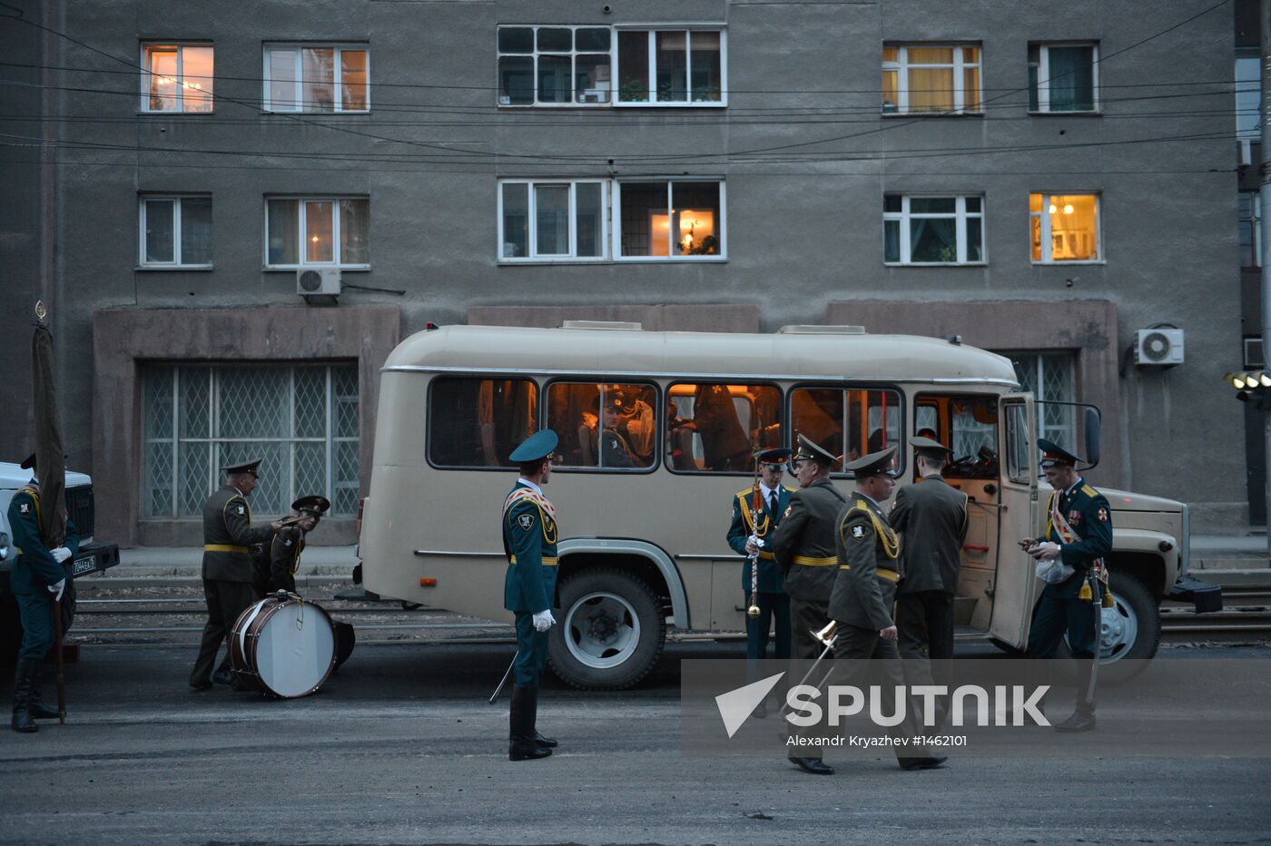 Victory Day Parade rehearsal in Novosibirsk