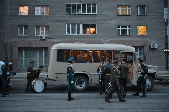 Victory Day Parade rehearsal in Novosibirsk