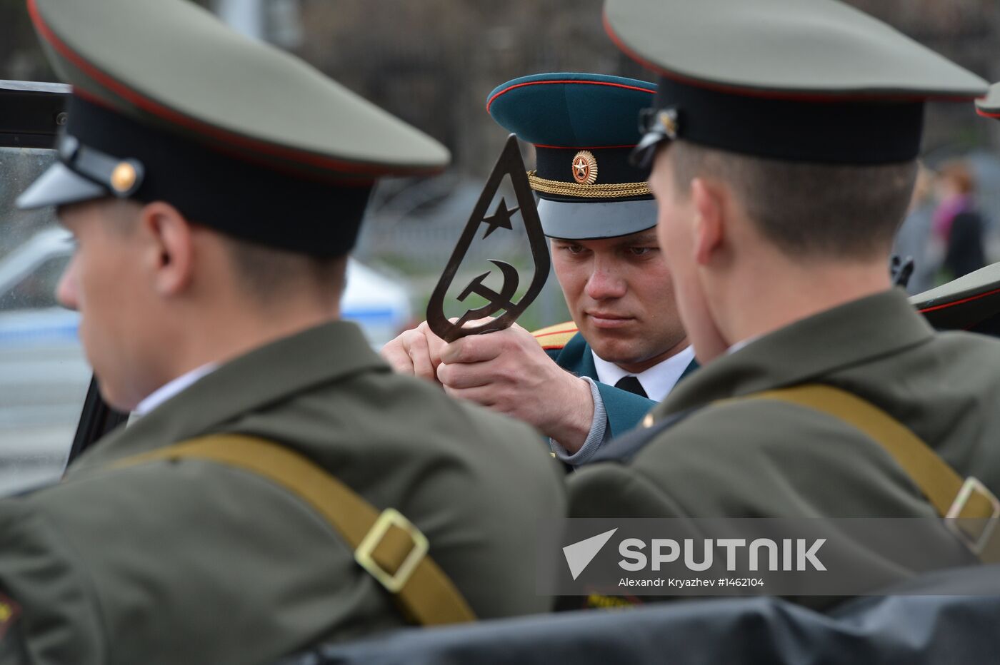 Victory Day Parade rehearsal in Novosibirsk