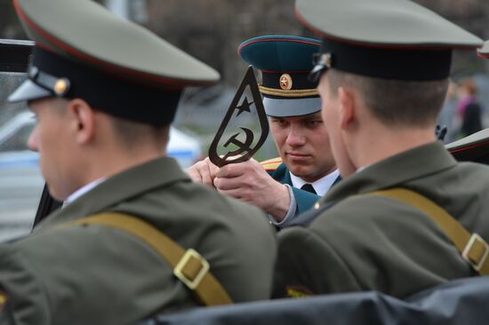 Victory Day Parade rehearsal in Novosibirsk