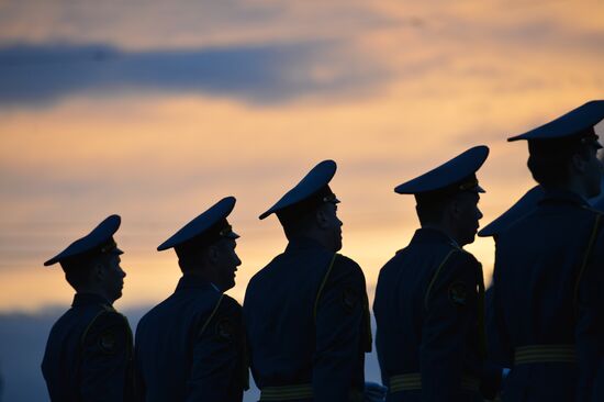 Victory Day Parade rehearsal in Novosibirsk