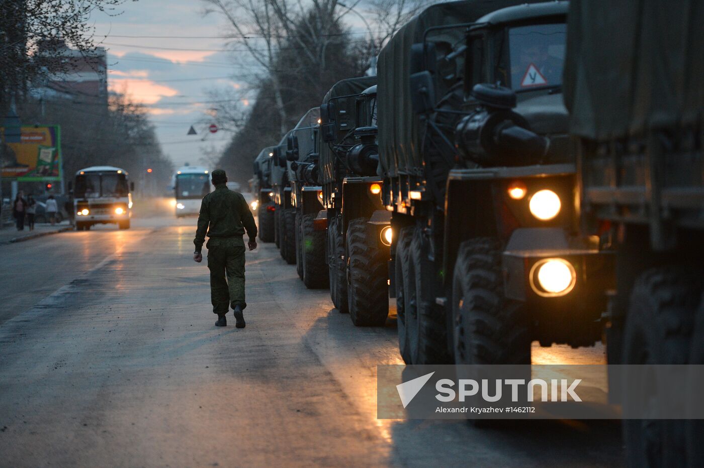 Victory Day Parade rehearsal in Novosibirsk