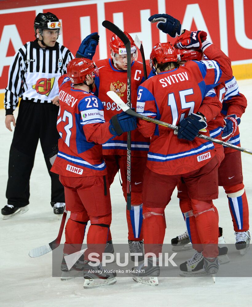 2013 Men's World Ice Hockey Championships. Russia vs. Latvia
