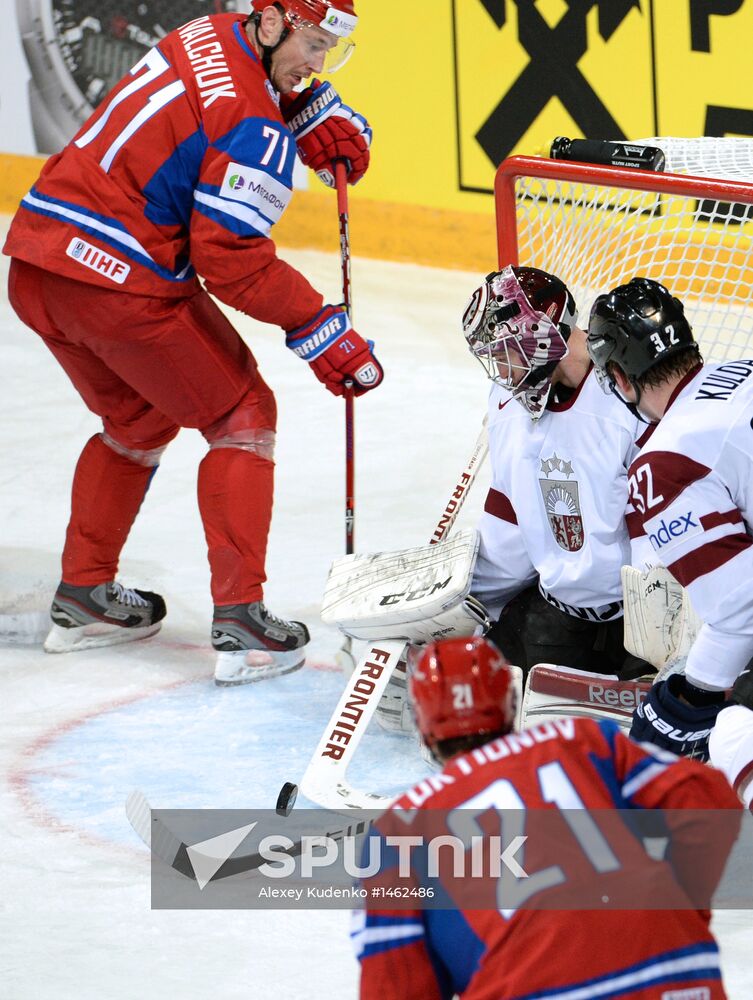2013 Men's World Ice Hockey Championships. Russia vs. Latvia