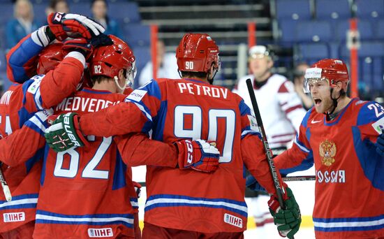 2013 Men's World Ice Hockey Championships. Russia vs. Latvia