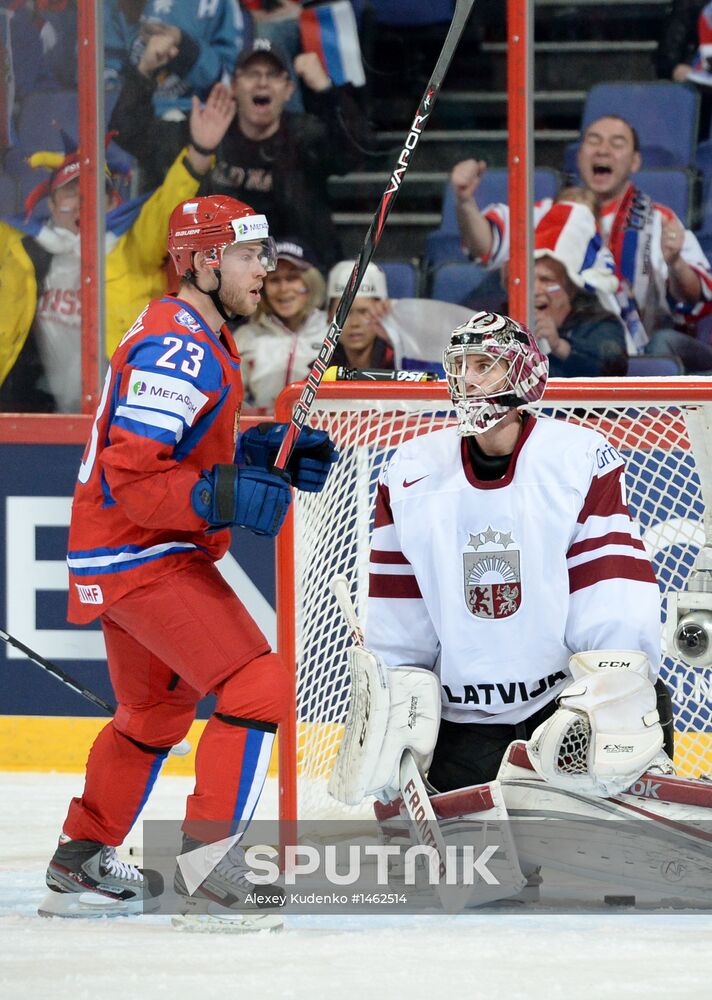 2013 Men's World Ice Hockey Championships. Russia vs. Latvia
