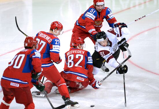 2013 Men's World Ice Hockey Championships. Russia vs. Latvia