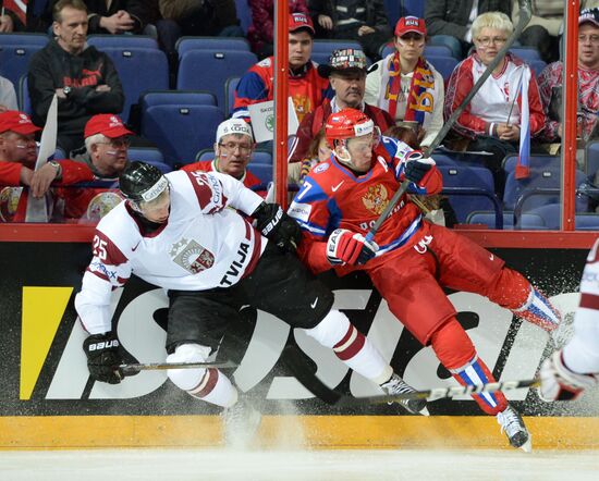 2013 Men's World Ice Hockey Championships. Russia vs. Latvia